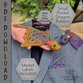 PDF Small Pocket Dragon Coaster Crochet Pattern ARSerendipityDesigns product logo