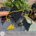 PDF Large Pocket Dragon Crochet Pattern: Adult Pocket Square, Glider, Toy, Bookmark, Snuggler ARSerendipityDesigns