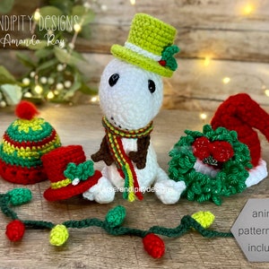 PDF Fall Winter Mini Accessories Ornaments Amigurumi Crochet Pattern image 5