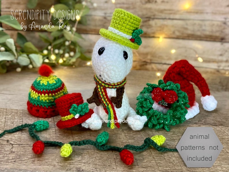 PDF Fall Winter Mini Accessories Ornaments Amigurumi Crochet Pattern image 5