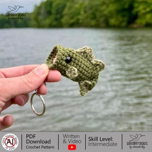 PDF + VIDEO Bode the Bass Crochet Pattern: Largemouth, Sea Bass ...