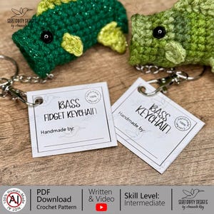PDF + VIDEO Bode the Bass Crochet Pattern: Largemouth, Sea Bass ...