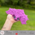 PDF + VIDEO Large Pocket Bat Crochet Pattern: Gliding, Glider, Snuggler, Bookmark, Pocket Square ARSerendipityDesigns