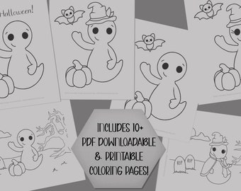 PDF Ghost Halloween Coloring Pages Printable