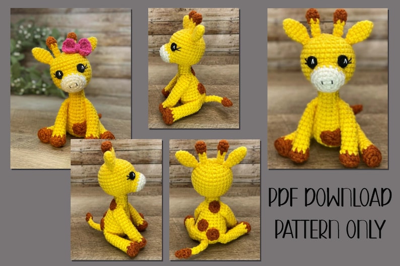 PDF Mini Giraffe Crochet Pattern ARSerendipityDesigns image 2