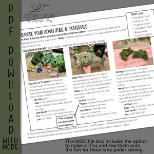 PDF Largemouth Bass Bundle Crochet Pattern: Keychain, Ornament ...