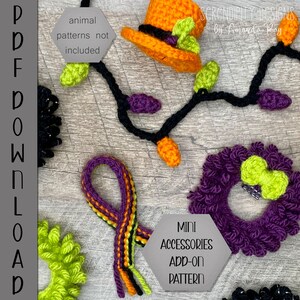 PDF Fall Winter Mini Accessories Ornaments Amigurumi Crochet Pattern image 2