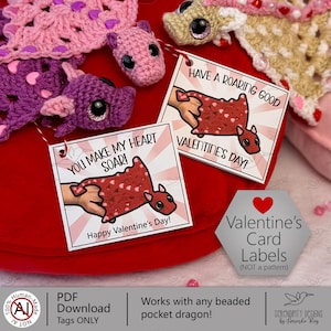PDF-kort: Alla hjärtans dag-kort för Beaded Pocket Dragon ARSerendipityDesigns