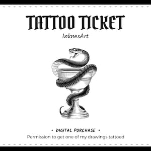 InnesArt Tattoo Postkarte | Pass, um ein Tattoo von einem meiner Designs zu bekommen