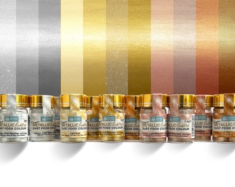 Squires Kitchen Designer Metallic Food Dust Colours