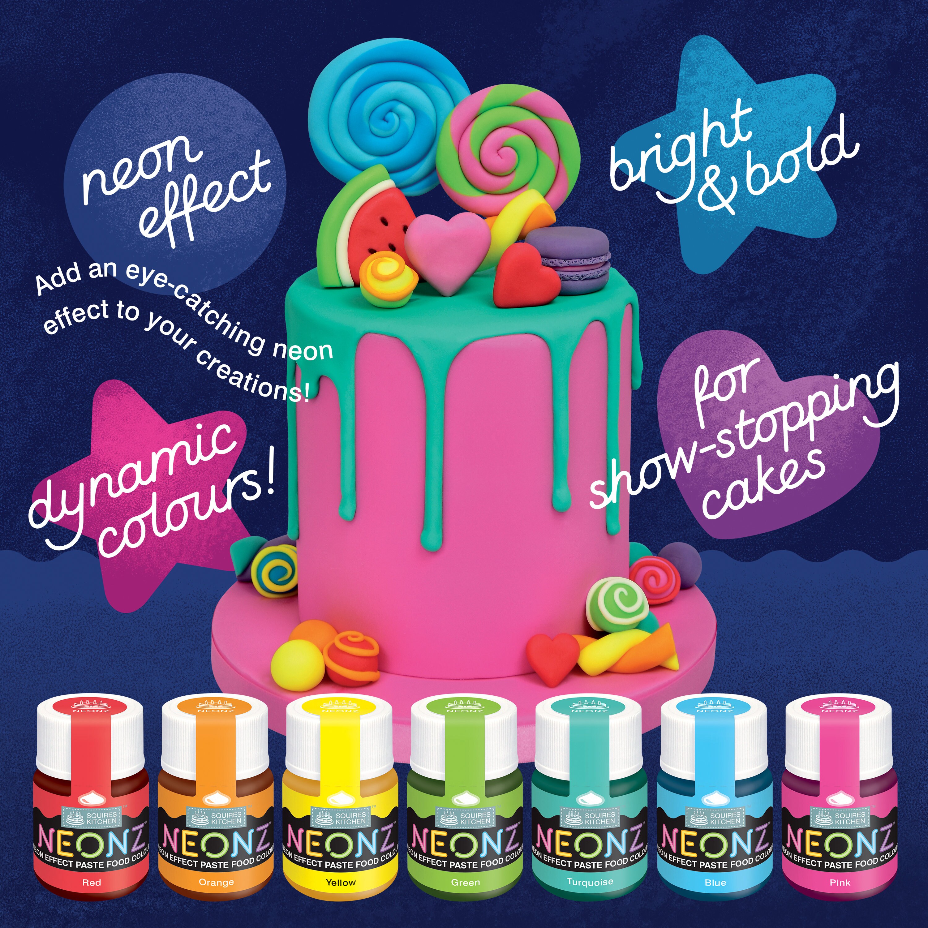 NEONZ Neon Effect Food Colouring Pastes | Etsy