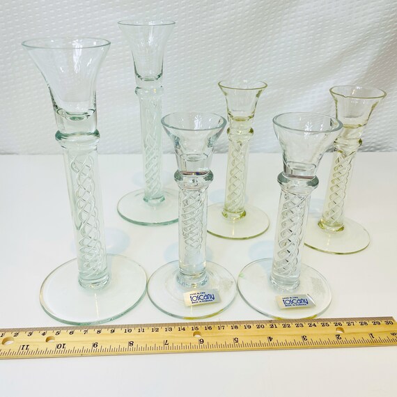Hand Blown Romanian Crystal Glass Candle Holders Etsy
