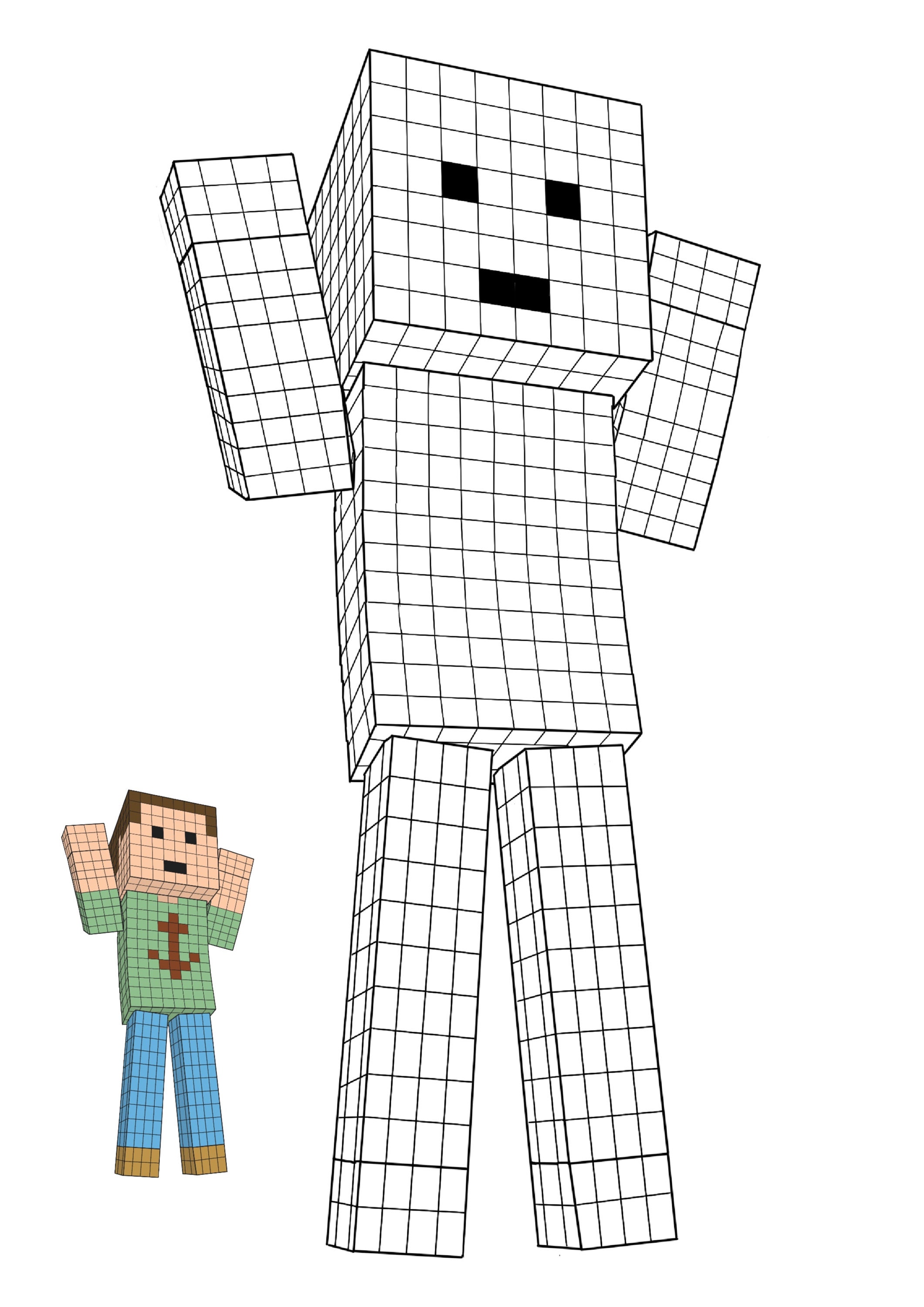 Coloring Page Minecraft Coloring Page Printable Minecraft Skin With
