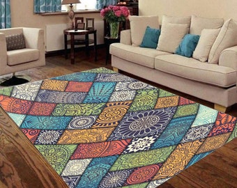 Coloranimal Boho Vintage Ethnic African Tribal Mandala Flower Floor Mat for Car,Auto Interior Non-Slip Carpets All-Weather Heavy Duty Floor Mats Protector for Women Girls Coloranimal Boho Vintage Ethnic African Tribal Mandala Flower Floor Mat for Car,Auto Interior Non-Slip Carpets All-Weather Heavy Duty Floor Mats Protector for Women Girls