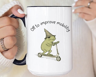 Physical Therapy Mug, PT Physical Therapist Assistant Gift, Off To Improve Mobility Funny Frog Toad Physical Therapy Gift, Graduation Gift