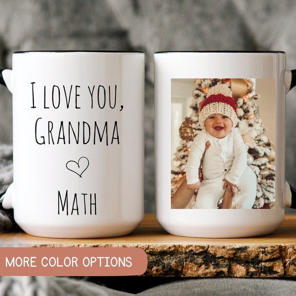 First Time Grandma Photo Mug, New Grandma Gift From Baby, I Love You Grandma, Custom Photo Grandma Mug, Mother's Day Gift For Mother In Law