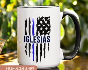 Personalized Police Mug , Policeman Gift, Police Gifts For Men, Police Coffee Mug, Police Coffee Cup, Back The Blue Gifts, Back The Blue Mug