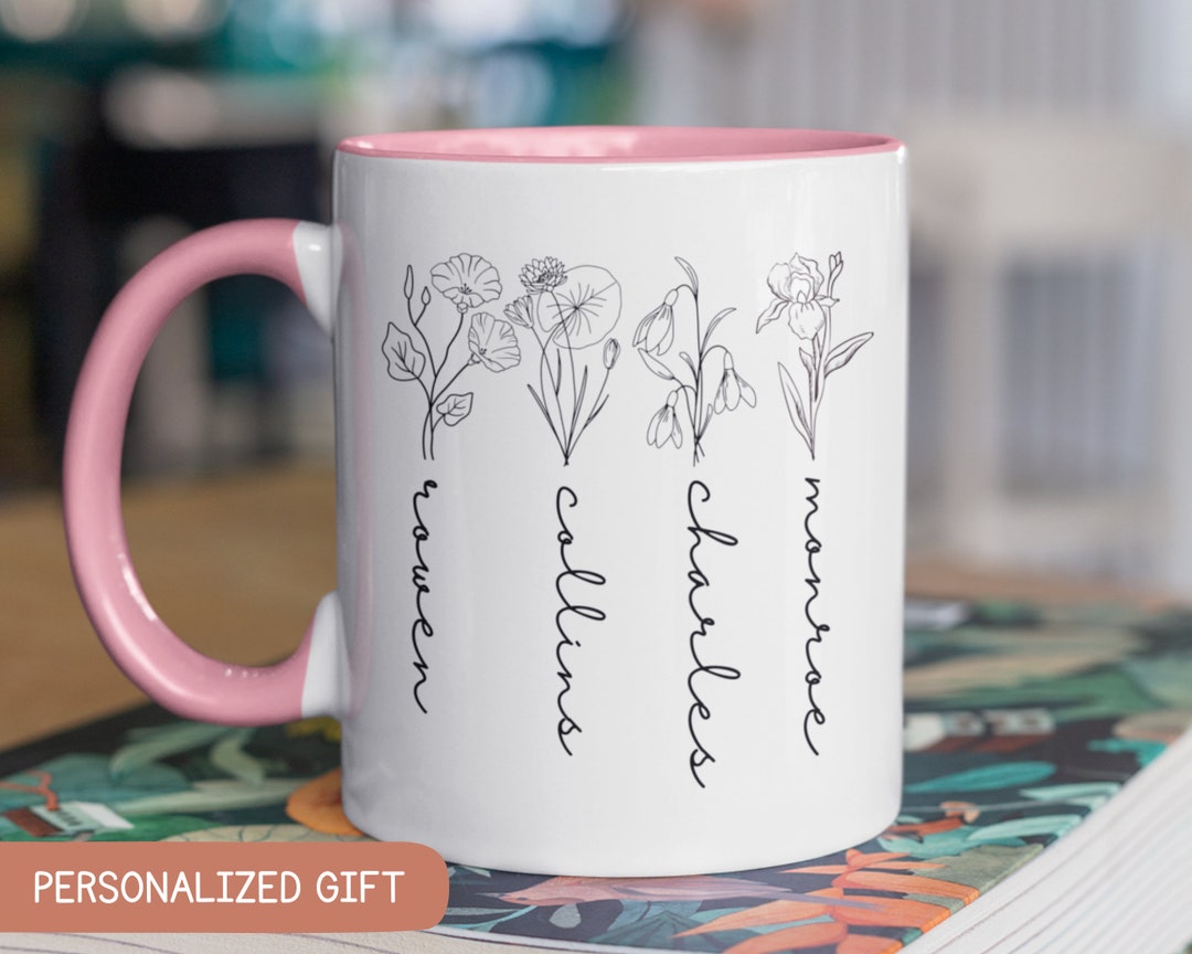 Custom Birth Month Birth Flower Mug, Plant Mom Mug,mother’s Day Gift
