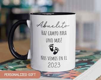 Sorpresa Vas a Ser Abuelo Gift, Baby Announcement Mug in Spanish, Anuncio de Embarazo en espanol Gift, Baby Reveal Spanish. Abuelo Mug