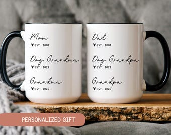 Promoted From Dog Grandparents To Human Grandparents, Pregnancy Announcement, New Grandpa and Grandma Gift, Baby Announcement