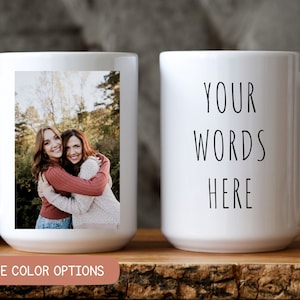 Custom Photo Mug Grandma, Personalized Photo for Grandma, Photo Mug Mom ...