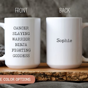 Custom Cancer Fighter Gift Cancer Warrior Cancer Get Well Mug Cute Get Well Gift Breast Cancer Support Gift Cancer Encouragement Funny Mug