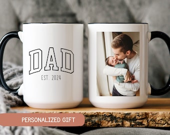 First Father's Day Photo Mug, 1st Father's Day Gift from Baby, First Time Father's Day Gift , Personalized First Father's Day 2024