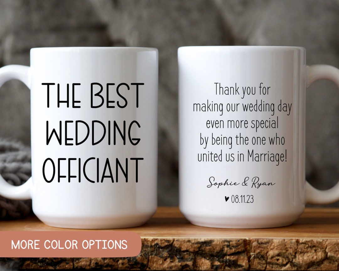 Personalized Wedding Officiant Gift, Best Wedding Officiant Mug
