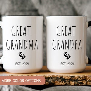 New Great Grandparents Pregnancy Announcement Gift, Great Grandparents To Be Baby Reveal Surprise, New Great Grandma and Grandpa Mug