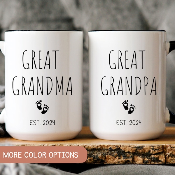 New Great Grandparents Pregnancy Announcement Gift, Great Grandparents To Be Baby Reveal Surprise, New Great Grandma and Grandpa Mug