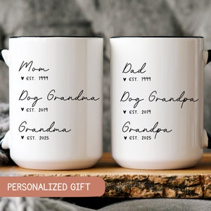 Promoted From Dog Grandparents To Human Grandparents, Pregnancy Announcement, New Grandpa and Grandma Gift, Baby Announcement
