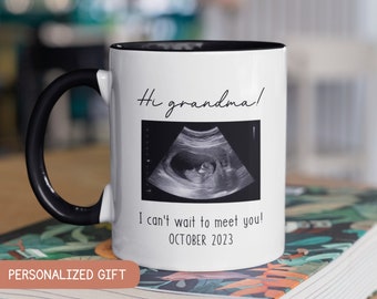 Hi Grandma Ultrasound, Grandma Pregnancy Announcement, Baby Announcement Reveal Idea Grandma, New Grandma Gift, Family Reveal