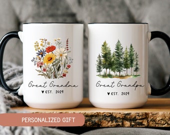 New Great Grandparents Pregnancy Announcement Gift, Great Grandparents To Be Baby Reveal Present, New Great Grandma and Grandpa Mug Gift