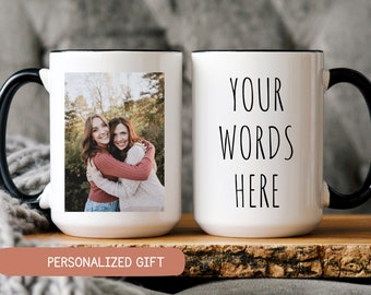 Custom Photo Mug Grandma, Personalized Photo for Grandma, Photo Mug Mom, Mug With Photo and Text, Personalized Photo Coffee Mug, Picture Cup