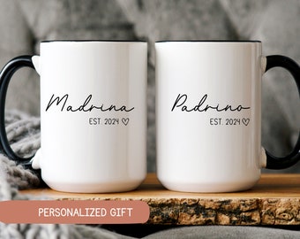 Padrinos proposal in spanish, Regalos Para Padrinos, Padrinos de Bautizo, Padrino Mug, Padrinos Mug Set, Padrinos gift, Godparents Spanish
