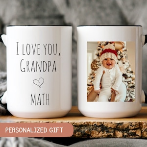 First Time Grandpa Photo Mug, New Grandpa Gift From Baby, I Love You Grandpa, Custom Photo Grandpa Mug, Father's Day Gift For Father In Law