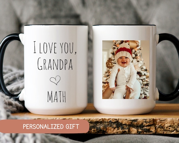 First Time Grandpa Photo Mug, New Grandpa Gift From Baby, I Love You Grandpa, Custom Photo Grandpa Mug, Father's Day Gift For Father In Law