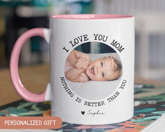 Mom Gift From Child, First Mother's Day Gift, New Mom Gift, Custom 1st Mothers Day Mug, Custom Photo Mug with kid's name and photo