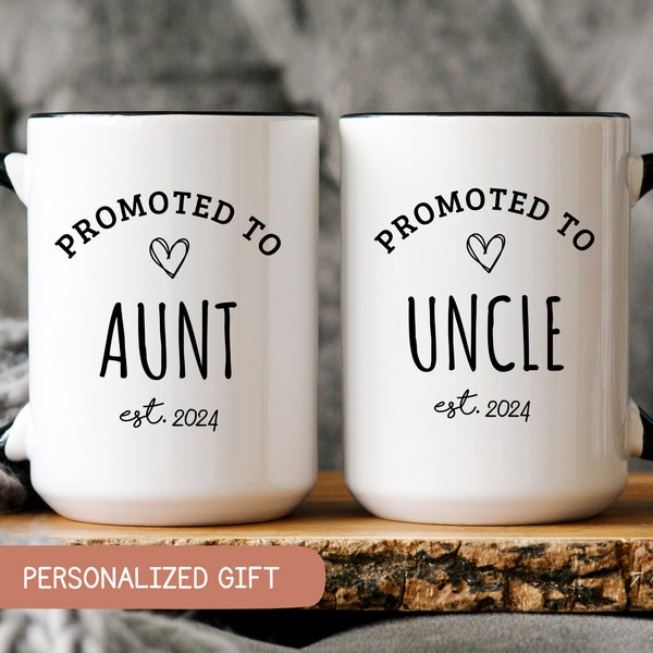 Promoted to Aunt Uncle, Uncle Pregnancy Announcement Gift, Pregnancy Reveal Gift Aunt Uncle, Uncle to Be Gift, Aunt to Be Gift, Auntie Uncle