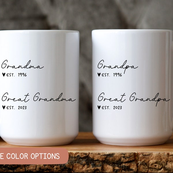 New Great Grandparents Pregnancy Announcement Gift, Great Grandparents To Be Baby Reveal Present, New Great Grandma and Grandpa Mug