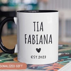 Sorpresa Vas a Ser tia Gift, Baby Announcement Mug in Spanish, Anuncio de Embarazo en para tia, Baby Reveal Spanish, New Tia Mug Spanish