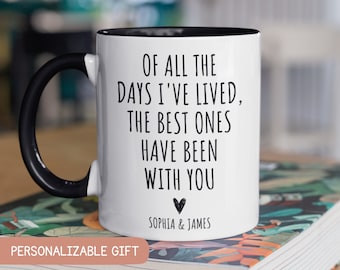 Personalized Anniversary Gift Mug, Custom I Love You Mug, Personalized Birthday Love Gift,Romantic Anniversary Gift for Boyfriend Girlfriend