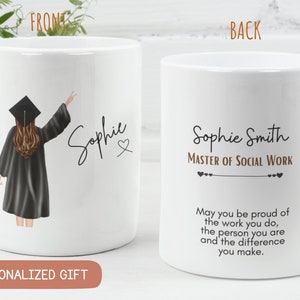 Personalized Master Social Worker Graduation Gift, Future Social Worker Mug, MSW graduation Gift, MSW Class 2024,Custom Master Social Worker