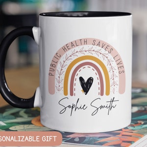 Personalized Public Health Saves Lives Mug,Public Health Gift, MPH Gift, Public Health Student Gift, Public Health Nurse Mug, Custom PH gift