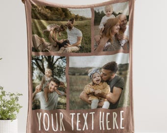 First Father's Day Blanket,  Dad Custom Gift from Baby,  Photo Picnic Blanket, Personalized Image Grandpa , Gift From Kids Daughter Stepdad