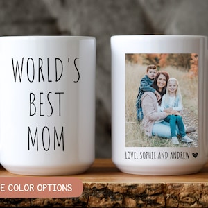 Custom Photo Mug Mom, Mother's Day Gift, Best Mom Ever Mug, Gift from Kids, Personalized Mom Birthday Gift, Custom Mug for Mom