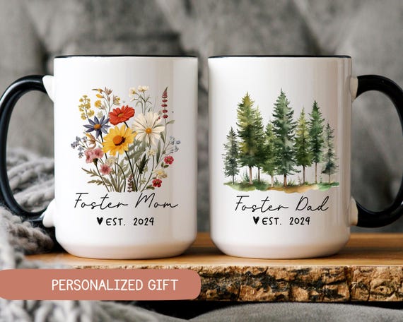 Custom Foster Parents Gift, Foster Mom Gift, Foster Dad Gift, Adoptive Family Gift, Adoption Gift, Christmas Foster Mama Papa Mug est