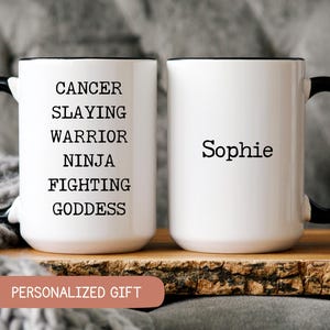 Custom Cancer Fighter Gift Cancer Warrior Cancer Get Well Mug Cute Get Well Gift Breast Cancer Support Gift Cancer Encouragement Funny Mug