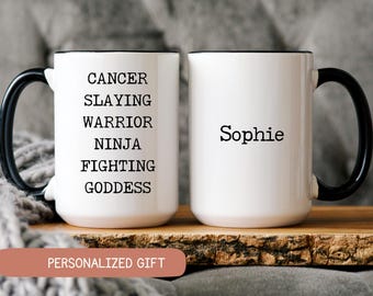 Custom Cancer Fighter Gift Cancer Warrior Cancer Get Well Mug Cute Get Well Gift Breast Cancer Support Gift Cancer Encouragement Funny Mug