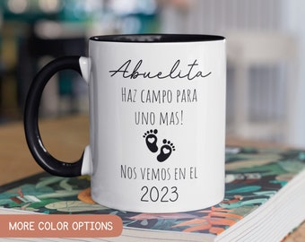 Sorpresa Vas a Ser Abuela Gift, Baby Announcement Mug in Spanish, Anuncio  de Embarazo en espanol Gift, Baby Reveal Spanish